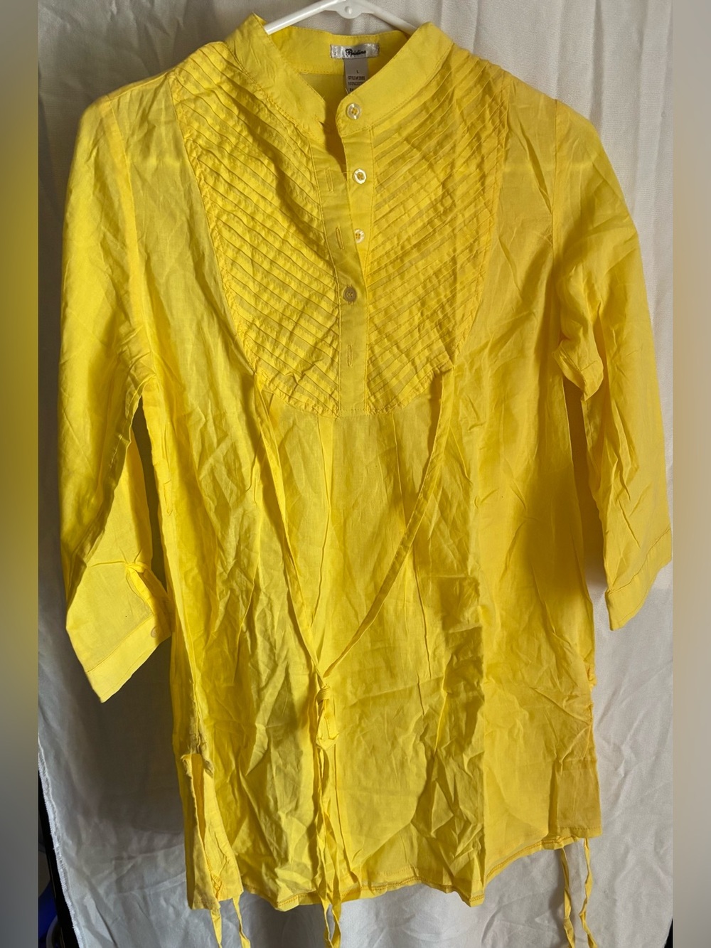 Pristine Yellow women’s Cotton Tunic Shirt